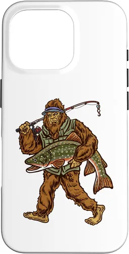 Vista 20 de iPhone 16 Brook Trout River Fishing Bigfoot Hunting Fishermen Case