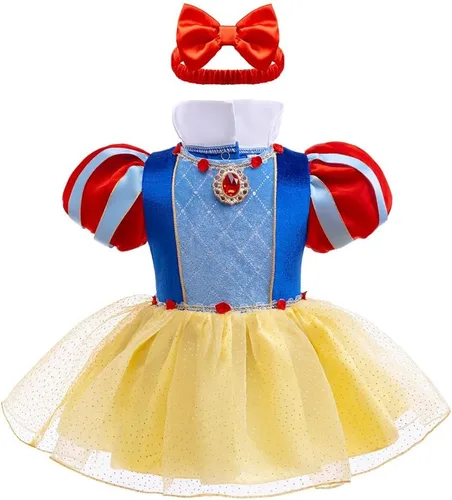 Vista 31 de MYRISAM - Disfraces de Navidad para bebés y niñas pequeñas, princesa Blancanieves, sirena, cumpleaños, mameluco, vestido tutú con diadema