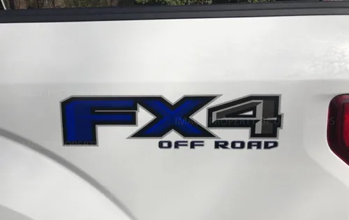 Vista 5 de FX4 - Adhesivo de repuesto para Ford F150 (2015-2020), color azul, FBLU (juego de 2)