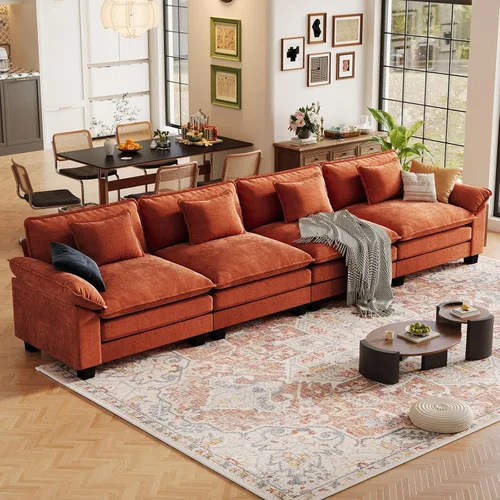Vista 95 de CDCASA Silla de acento de gran tamaño de 50'' con otomana Asiento extra ancho y profundo estilo sofá nube para sala de estar, dormitorio, rincón