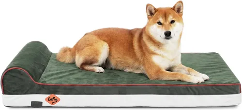 Vista 18 de Laifug Cama ortopédica de espuma viscoelástica para perros con forro duradero a prueba de agua y funda extraíble lavable (grande