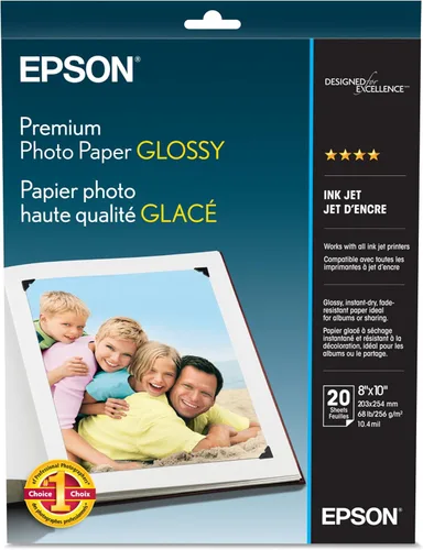 Vista 13 de Papel para fotografía Epson de calidad prémium, brillante, Blanco