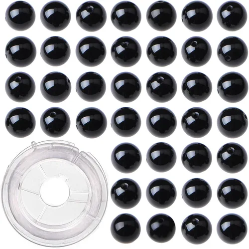 Vista 18 de 100 cuentas redondas sueltas de gema de amatista natural de 8mm para fabricación de joyas con cordón elástico de cristal