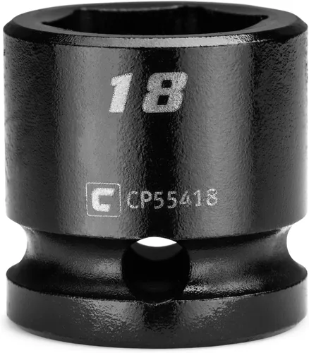 Vista 28 de Capri Tools Zócalo de impacto rechoncho de 0.394 in, accionamiento de 1/2", 6 puntos, métrico, CP55410