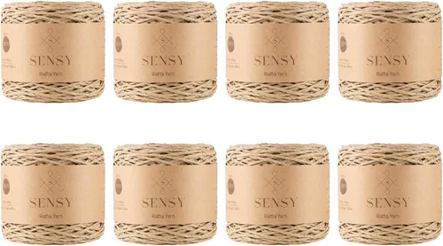 Vista 34 de Sensy Premium - Hilo de rafia multicolor (185 yardas, 100% papel, 400)