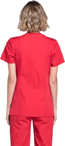 Vista 2 de Cherokee Women's Workwear Originals Mock Wrap Scrubs Shirt