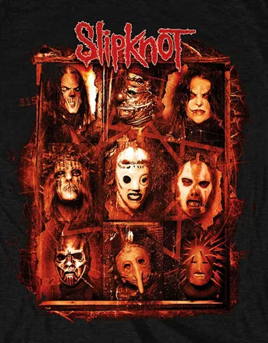 Vista 3 de Slipknot Rusty Face New Official Mens Black T Shirt