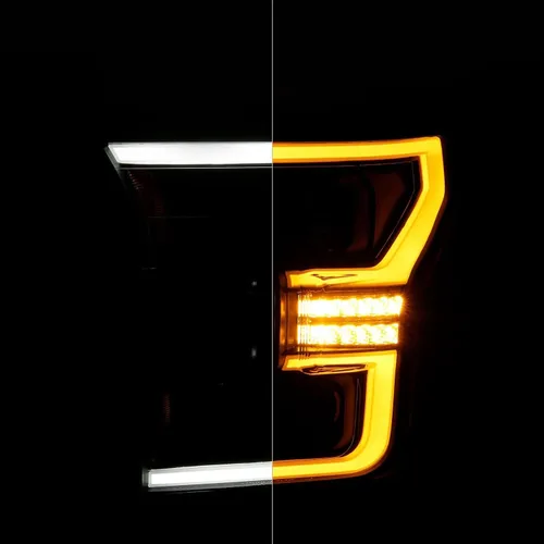Vista 4 de ANZO USA FAROS DE INTERRUPTOR LED COMPLETO FORD F-150 15-17 NEGRO AMBER