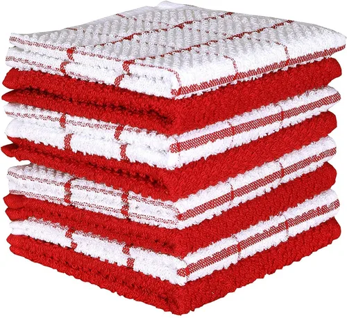 Vista 16 de AMOUR INFINI Juego de 8 paños de cocina para lavar platos, altamente absorbentes, súper suaves, trapos reutilizables de secado rápido para limpiar