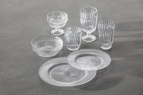Vista 5 de Fortessa Archie - Plato de vidrio para ensalada/postre, 8.5 pulgadas, transparente