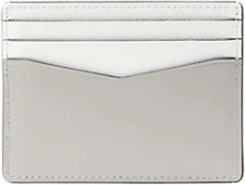 Vista 2 de Kate Spade Staci - Tarjetero delgado con bloques de color, color gris Nimbus, Nimbus gris