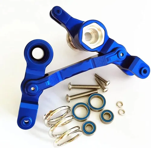 Vista 3 de Montaje de dirección ajustable de aluminio con rodamientos azul para Traxxas 1/5 X-MAXX XMAXX 6S 8S 7746