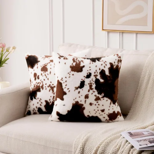 Vista 9 de GALMAXS7 Fundas de Almohada de Guepardo 16x16 Juego de 2 Fundas de Almohada de Piel Sintética Leopardo para Sofá Esponjosas Suaves Decorativas