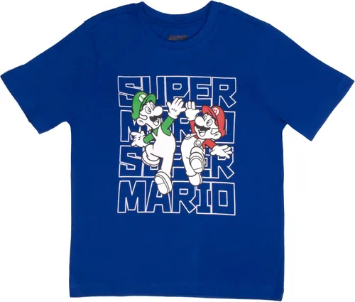 Vista 4 de Nintendo Super Mario - Paquete de 2 sudaderas con capucha y camiseta para niños Super Mario con capucha