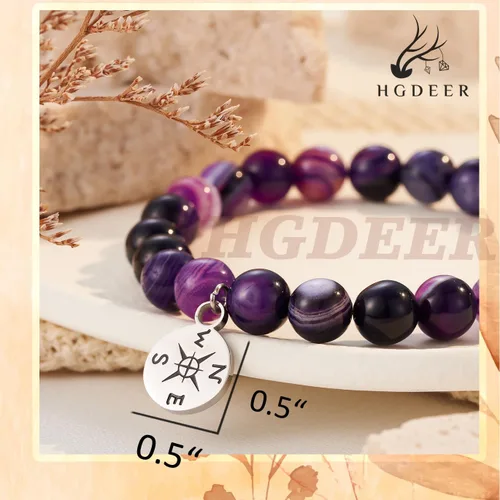 Vista 11 de HGDEER Pulsera de jubilación de piedra natural para mujeres/hombres 2024, regalos de despedida de despedida, regalo de San Valentín para compañeros