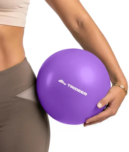 Vista 14 de Trideer Pelota de pilates de 9 pulgadas con pajita de inflado Azul bebé