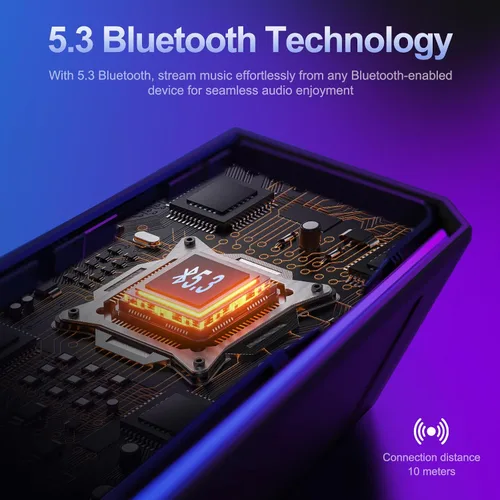 Vista 11 de Bluedee Altavoces de computadora para PC de escritorio, altavoces Bluetooth 5.3 para PC con luz RGB dinámica, barra de sonido de computadora