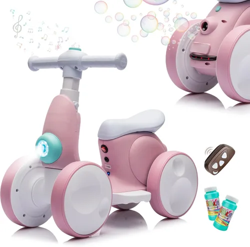 Vista 11 de 6V Electric Baby Balance Bike with Bubble Machine