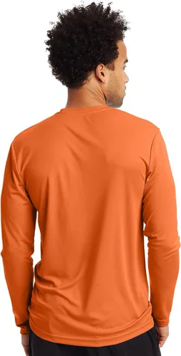 Vista 3 de Hanes Men's Long-Sleeve Performance T-Shirt Pack, 2-Pack, Cool DRI Moisture-Wicking Tees