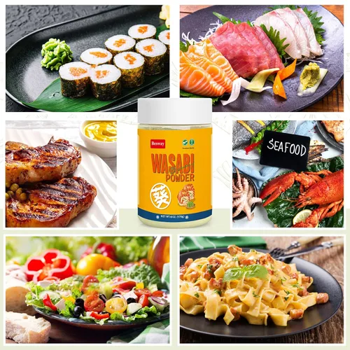 Vista 5 de Besway Wasabi Chino en Polvo 6 oz (170 g) para Sushi y Sashimi