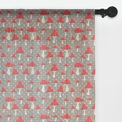 Vista 40 de Ambesonne Cortinas de tul Eiffel con bolsillo para barra, globos retro de corazón de café, remolinos de hito francés, cortina transparente