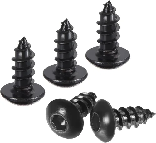 Vista 7 de uxcell Tornillos autorroscantes hexagonales, tornillo de madera de acero al carbono M3 x 0.236 in 400pcs