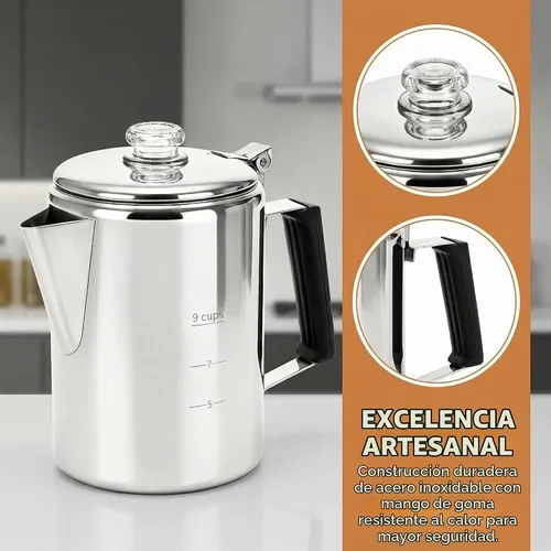 Vista 9 de Cididu Cafetera de acero inoxidable para camping, cafetera para exteriores, estufa duradera, cafetera de cerveza en fuego, ideal para campamento