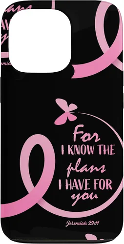 Vista 10 de Breast Cancer Gifts Women Mom Jeremiah 29 11 Butterfly Phone Case for iPhone 17