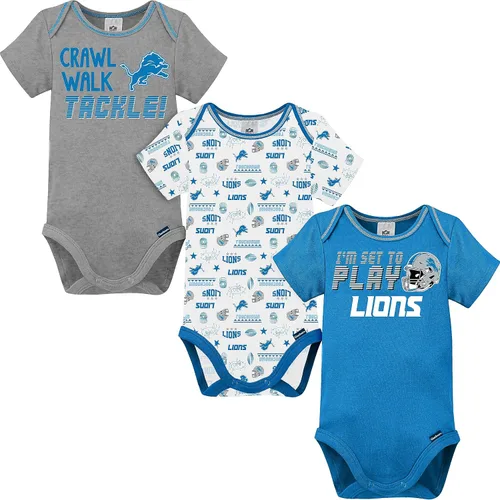 Vista 6 de Gerber - Mameluco unisex de manga corta para bebé, equipo de la NFL, paquete de 3