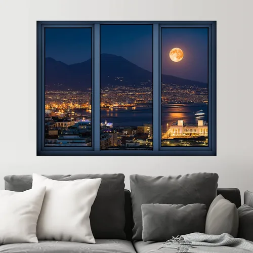 Vista 46 de SIGNWIN Adhesivo de pared removible/mural de pared para ventana, vegetación exuberante y árboles iluminados por el sol, fotografía, realismo