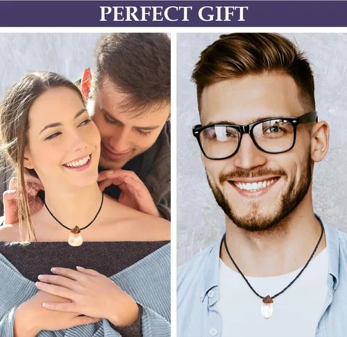 Vista 6 de Pendant Chakra Necklace with Genuine Healing Crystal Stone, Crystals Jewelry for Women and Men, Girls, Boys, Handmade with Love, Spiritual Gifts for