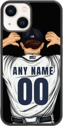 Vista 34 de Custome - Funda de teléfono de béisbol, diseño creativo de béisbol deportivo con número de estrella para iPhone 11, 12, 13, 14, 15 Pro Max Plus Mini