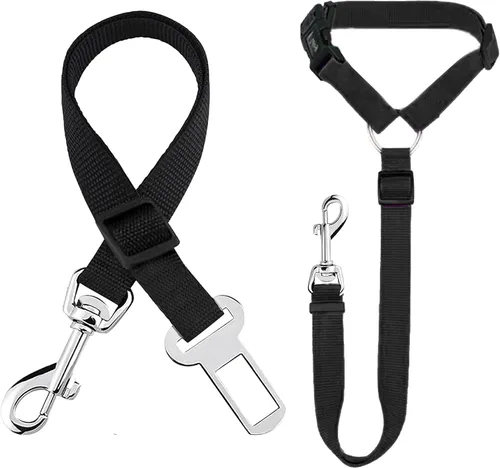 Vista 10 de SunGrow Cinturón de seguridad para perro para automóvil, cinturón de seguridad ajustable de nailon para mascotas, compatible con todos