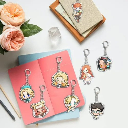 Vista 7 de My Time at Portia Characters Merch - Llavero acrílico de dos caras (2 pulgadas de alto)