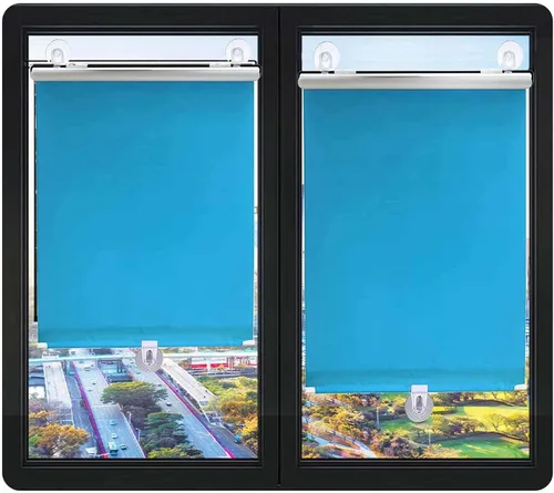 Vista 38 de Cortina opaca temporal, persiana enrollable con ventosas, cortina retráctil para sombrilla, ajustable sin perforaciones, pantalla de ventana Negro