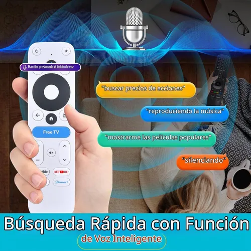 Vista 6 de Control remoto de voz de repuesto para dispositivo de transmisión Onn 4K