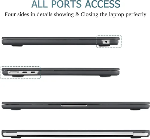Vista 3 de Funda para MacBook Air de 15 pulgadas 2026-2023 Release M5 A3448 M4 A3241 M3 A3114 M2 A2941, carcasa rígida con protector de pantalla y cubierta