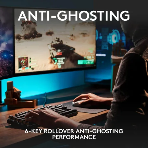 Vista 5 de Logitech Teclado mecánico para juegos G413 TKL SE teclado retroiluminado compacto con interruptores mecánicos táctiles antifantasma compatible