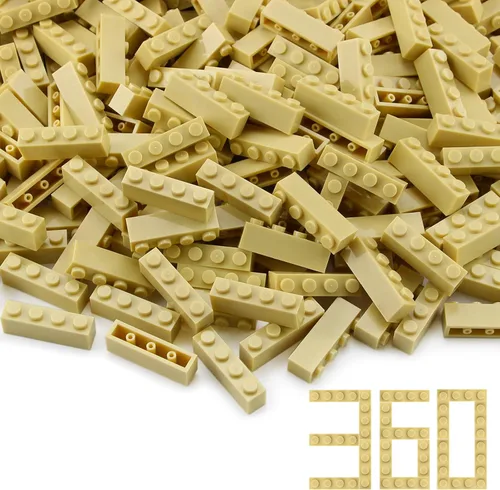 Vista 9 de 1x4 Ladrillos a granel Negro Clásico Edificio Juego Bloques Set Juguete Básico 3010 360 piezas de accesorios compatibles con 3010 3066 marcas