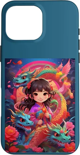Vista 19 de Funda para iPhone 16 Chinese New Year of the Dragon 2024 Anime