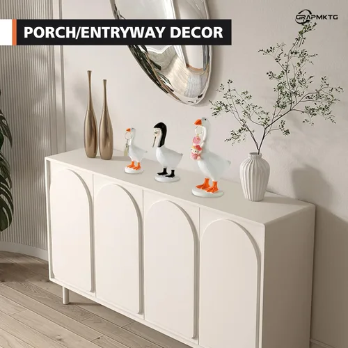 Vista 5 de GRAPMKTG Lindo soporte magnético para llaves de ganso de escritorio, estatua de escritorio, decoración divertida de dormitorio, regalos