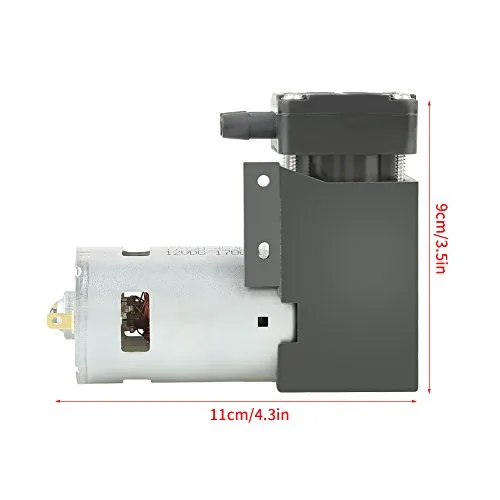 Vista 2 de Bomba de vacío DC 12V, 42W cepilló la mini bomba de vacío sin aceite pequeña -85KPa 40L/min
