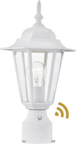 Vista 10 de Luces de poste para exteriores, lámpara de poste con enchufe E26, linterna exterior blanca con pantalla de vidrio transparente, iluminación exterior