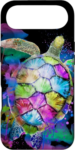 Vista 27 de Rainbow Turtle Design Colorful Turtle Print Sea Turtle Shell Case for iPhone 17