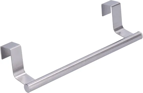 Vista 2 de Garosa Toallero de baño de acero inoxidable para colgar, sin perforaciones, hebilla colgante, soporte para toallas de cocina, barras individuales