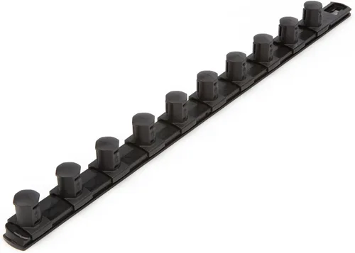 Vista 26 de TEKTON Carraca de 3/4 pulgadas x riel para dados de 8 pulgadas, 5 clips (rojo) OSR31105 Fabricado en Estados Unidos Negro