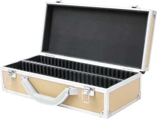 Vista 13 de Ursae Minoris Elite - Caja de aluminio negra para 12 portamonedas de estilo certificado o certificado NGC, PCGS, ANACS, Elite, Lighthouse, BCW Negro