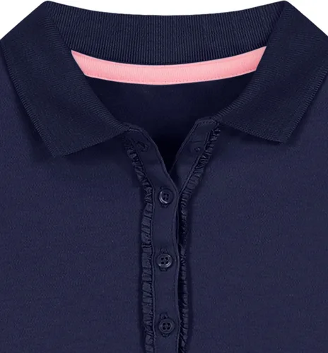 Vista 2 de NAUTICA Girls' School Uniform Long Sleeve Polo Shirt, Button Closure, Comfortable & Breathable Fabric