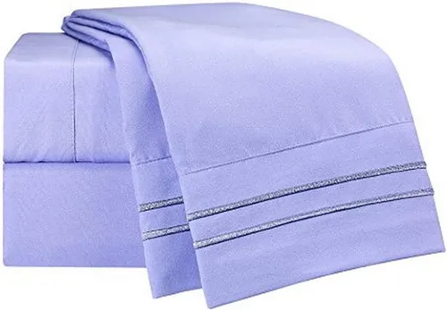 Vista 6 de Juego de sábanas para dormitorio de 4 piezas, colección 1500 Clara Clark.