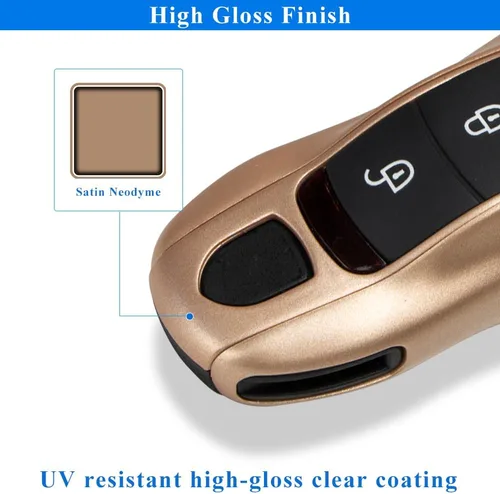 Vista 4 de AeroBon Funda de llave pintada con acabado inspirado en Neodyme, compatible con reemplazo de carcasa de llavero Porsche